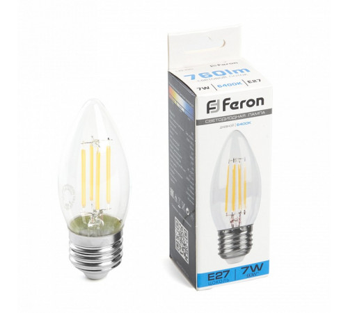 Лампа светодиодная Feron LB-66 Свеча E27 7W 6400K 38272 Лампа светодиодная Feron LB-66 Свеча E27 7W 6400K 38272