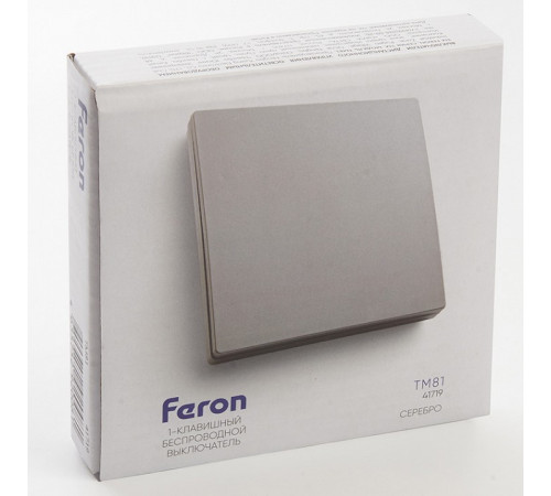 Выключатель беспроводной одноклавишный Feron TM81 41719 Выключатель беспроводной одноклавишный Feron TM81 41719