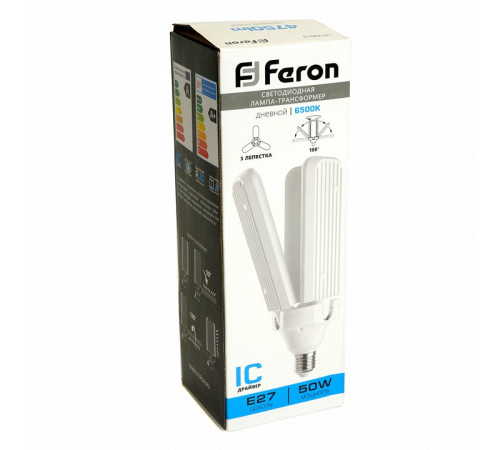 Лампа светодиодная Feron LB-653 E27 50W 4000K 48771 Лампа светодиодная Feron LB-653 E27 50W 4000K 48771