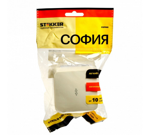 Переключатель одноклавишный Stekker София 49478 MSW10-12-04 Переключатель одноклавишный Stekker София 49478 MSW10-12-04