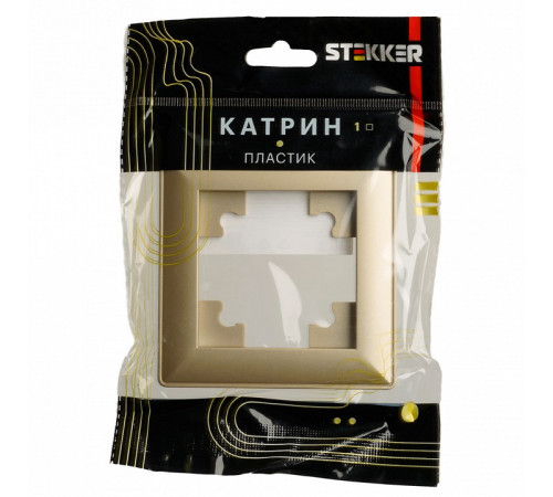 Рамка одноместная Stekker PFR00-7001-08 Катрин 49606 Рамка одноместная Stekker PFR00-7001-08 Катрин 49606