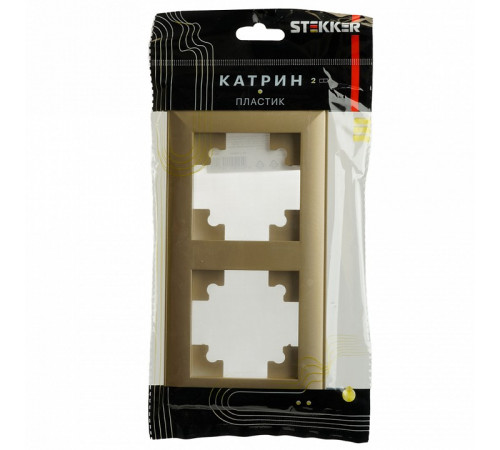 Рамка двухместная Stekker PFR00-7002-08 Катрин 49607 Рамка двухместная Stekker PFR00-7002-08 Катрин 49607