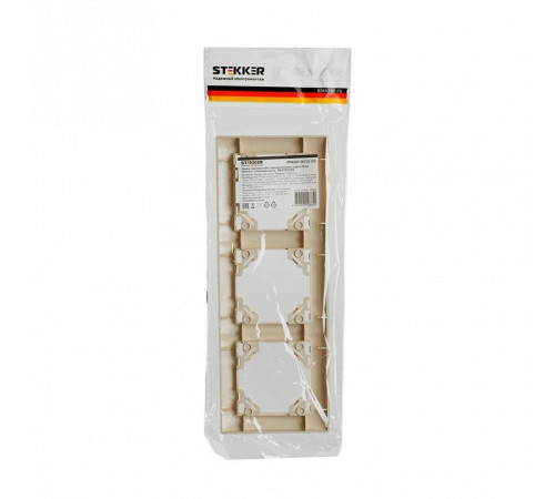 Рамка трехместная Stekker PFR00-9013-02 Эрна Элегант 49668