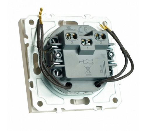 Выключатель двухклавишный c индикатором Stekker RSW10-5102-01 Эмили 49864 Выключатель двухклавишный c индикатором Stekker RSW10-5102-01 Эмили 49864