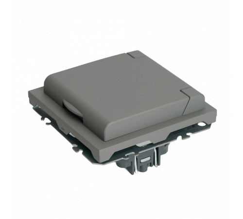 Розетка 1-местная с крышкой и защитными шторками Stekker Эмили RST16-5113-10 49956 Розетка 1-местная с крышкой и защитными шторками Stekker Эмили RST16-5113-10 49956