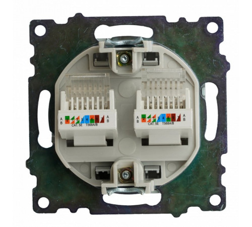 Розетка компьютерная 2-местная RJ-45 Stekker Катрин GLS00-7109-03 50005 Розетка компьютерная 2-местная RJ-45 Stekker Катрин GLS00-7109-03 50005