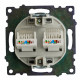 Розетка компьютерная 2-местная RJ-45 Stekker Катрин GLS00-7109-03 50005