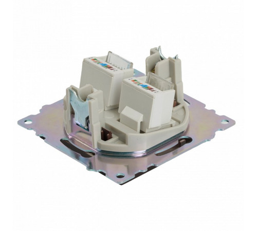 Розетка компьютерная 2-местная RJ-45 Stekker Катрин GLS00-7109-04 50006