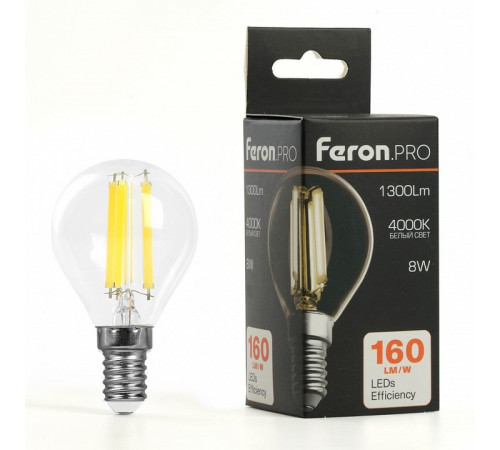 Лампа светодиодная Feron LB-1708 E14 8W 4000K 51260