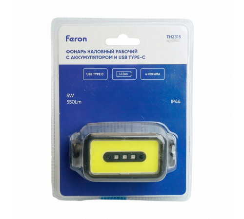 Фонарь налобный Feron TH2315 51620 Фонарь налобный Feron TH2315 51620