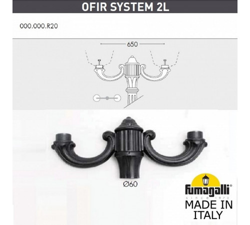Парковый фонарь Fumagalli Rut E26.205.S20.AXF1R Парковый фонарь Fumagalli Rut E26.205.S20.AXF1R