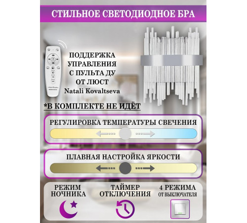 Настенный светильник Natali Kovaltseva Tempio LED LAMPS 81119/1W Настенный светильник Natali Kovaltseva Tempio LED LAMPS 81119/1W