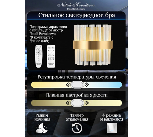 Настенный светильник Natali Kovaltseva Royalton LED LAMPS 81125/1W