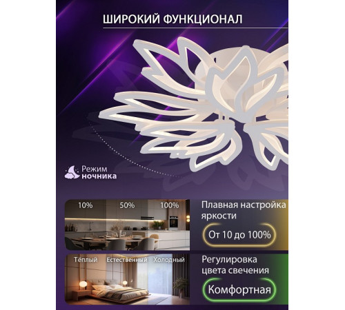 Потолочная люстра Natali Kovaltseva Rif LED LAMPS 81118/7C Потолочная люстра Natali Kovaltseva Rif LED LAMPS 81118/7C