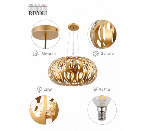 Подвесной светильник Rivoli Mitzi 4079-205 Б0047919
