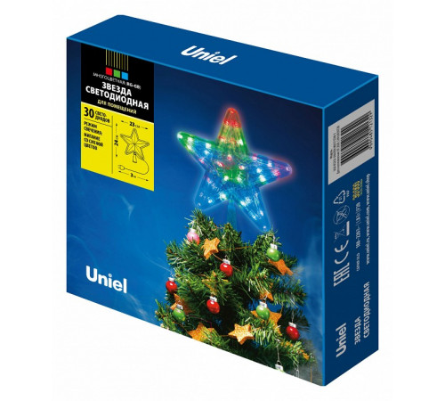 Украшение звезда Uniel ULD-H2222-030/DTA MULTI STAR-1 UL-00005492