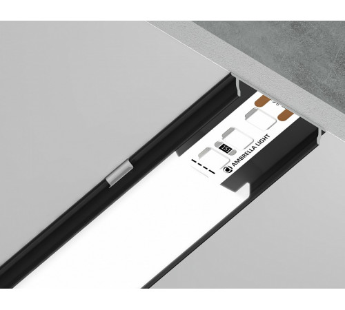 Алюминиевый накладной профиль Ambrella Light Alum Profile GP1600BK Алюминиевый накладной профиль Ambrella Light Alum Profile GP1600BK