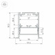 Алюминиевый профиль Arlight SL-LINIA52-3L-F-2000 ANOD BLACK 044685