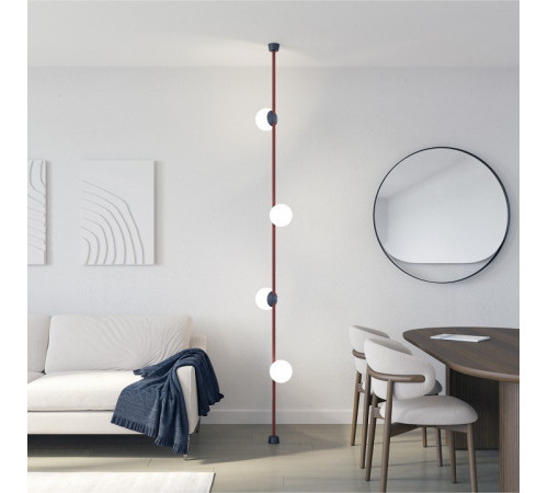 Трековый однофазный светильник Denkirs Belty orb DK5550-BK