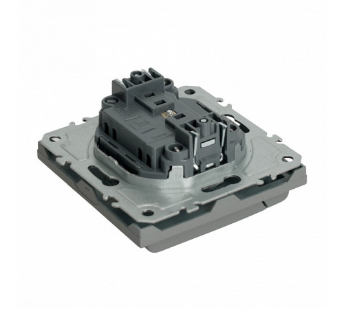 Розетка 1-местная с крышкой и защитными шторками Stekker Эмили RST16-5113-10 49956 Розетка 1-местная с крышкой и защитными шторками Stekker Эмили RST16-5113-10 49956
