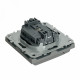 Розетка 1-местная с крышкой и защитными шторками Stekker Эмили RST16-5113-10 49956