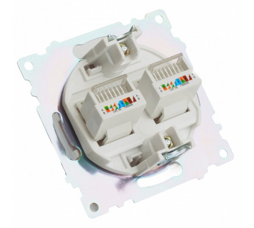 Розетка компьютерная 2-местная RJ-45 Stekker Катрин GLS00-7109-01 50003