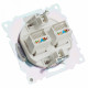 Розетка компьютерная 2-местная RJ-45 Stekker Катрин GLS00-7109-01 50003