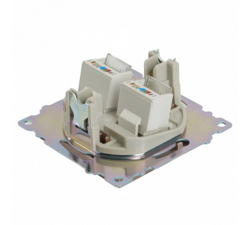 Розетка компьютерная 2-местная RJ-45 Stekker Катрин GLS00-7109-02 50004
