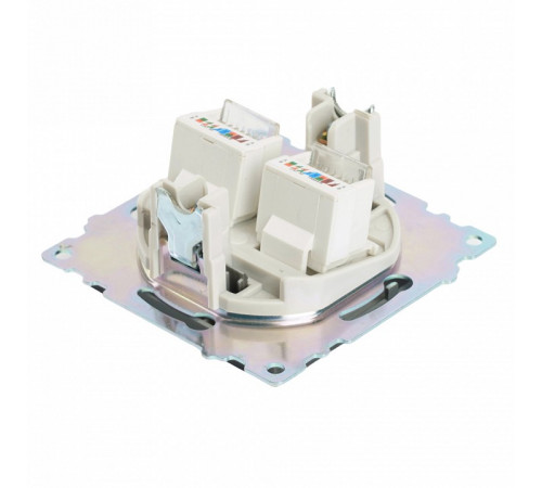 Розетка компьютерная 2-местная RJ-45 Stekker Катрин GLS00-7109-06 50008
