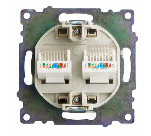 Розетка компьютерная 2-местная RJ-45 Stekker Катрин GLS00-7109-08 50009 Розетка компьютерная 2-местная RJ-45 Stekker Катрин GLS00-7109-08 50009