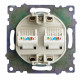 Розетка компьютерная 2-местная RJ-45 Stekker Катрин GLS00-7109-08 50009