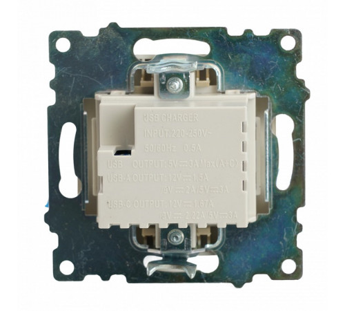 Розетка 2-местная USB + type C Stekker Катрин GLS10-7116-08 50053 Розетка 2-местная USB + type C Stekker Катрин GLS10-7116-08 50053