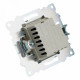 Розетка 2-местная USB + type C Stekker Катрин GLS10-7116-02 50056