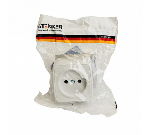 Розетка накладная 1-местная Stekker Basic PST10-501-20 50074