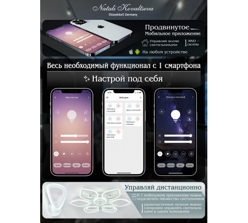 Потолочная светодиодная люстра Natali Kovaltseva Olimp LED LAMPS 81335-74067