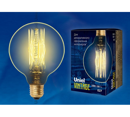 Лампа накаливания (UL-00000479) Uniel E27 60W золотистый IL-V-G95-60/GOLDEN/E27 VW01