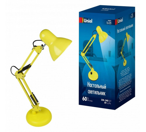 Настольная лампа (UL-00004506) Uniel TLI-221 Light Yellow E27 Настольная лампа (UL-00004506) Uniel TLI-221 Light Yellow E27