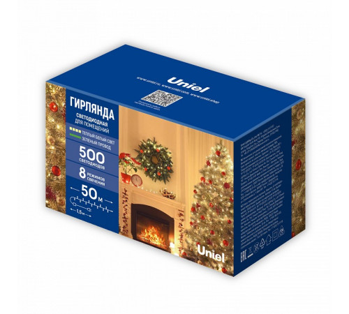 Гирлянда Uniel ULD-S5000-500/DGA WARM WHITE IP20 UL-00009930 Гирлянда Uniel ULD-S5000-500/DGA WARM WHITE IP20 UL-00009930