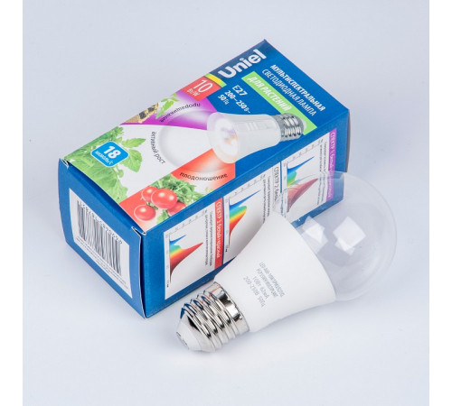 Лампа для растений Uniel LED-A60-10W/SPM3/E27/CL PLP35WH MULTIPLANT UL-00011438 Лампа для растений Uniel LED-A60-10W/SPM3/E27/CL PLP35WH MULTIPLANT UL-00011438