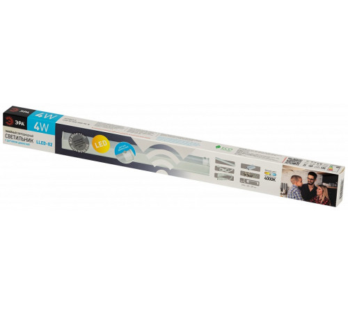 Мебельный светильник ЭРА LLED-02-04W-4000-MS-W Б0019783