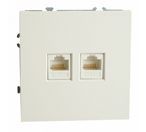 Розетка компьютерная 2-местная RJ-45 Stekker RST00-5111-01 Эмили 49874