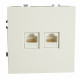 Розетка компьютерная 2-местная RJ-45 Stekker RST00-5111-01 Эмили 49874
