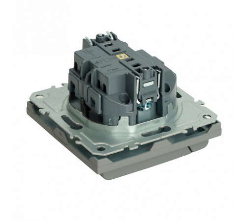 Розетка 1-местная с крышкой и защитными шторками Stekker Эмили RST16-5112-10 49959