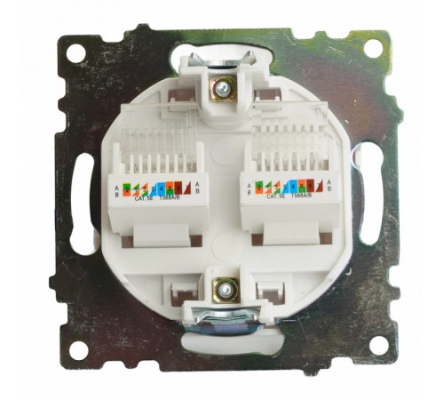 Розетка компьютерная 2-местная RJ-45 Stekker Катрин GLS00-7109-01 50003
