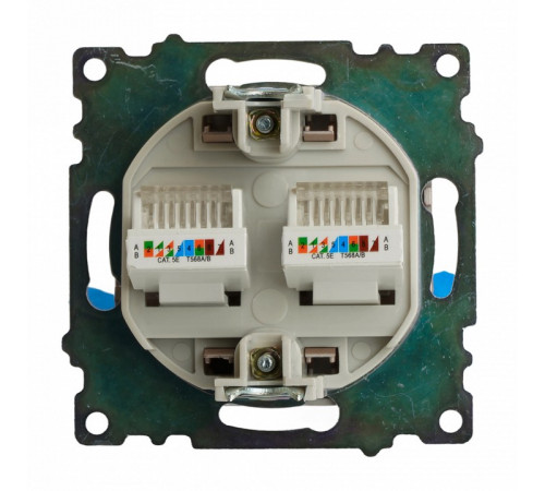 Розетка компьютерная 2-местная RJ-45 Stekker Катрин GLS00-7109-02 50004