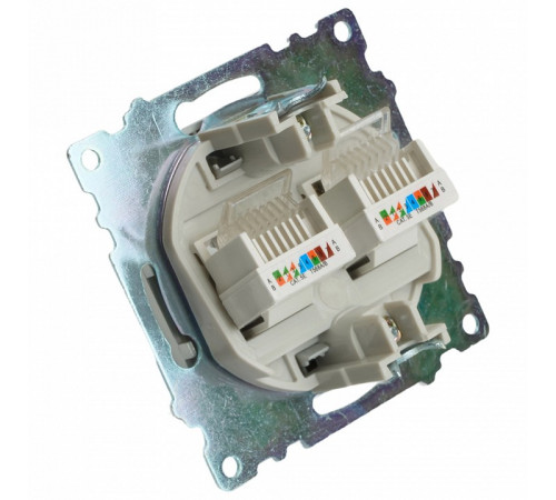 Розетка компьютерная 2-местная RJ-45 Stekker Катрин GLS00-7109-03 50005 Розетка компьютерная 2-местная RJ-45 Stekker Катрин GLS00-7109-03 50005