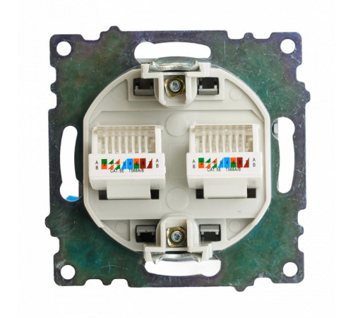Розетка компьютерная 2-местная RJ-45 Stekker Катрин GLS00-7109-06 50008