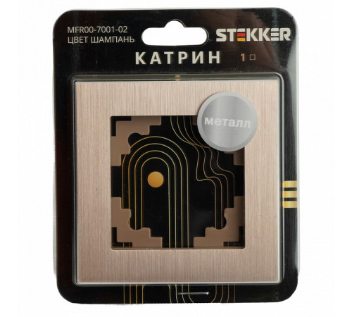 Рамка 1-местная Stekker Катрин MFR00-7001-02 50010 Рамка 1-местная Stekker Катрин MFR00-7001-02 50010
