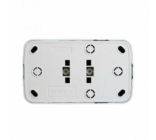Розетка накладная 2-местная Stekker Basic PST10-502-20 50075