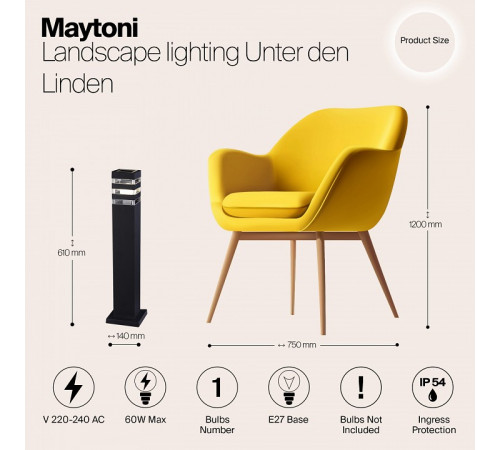 Уличный светильник Maytoni Unter den Linden O578FL-01B Уличный светильник Maytoni Unter den Linden O578FL-01B